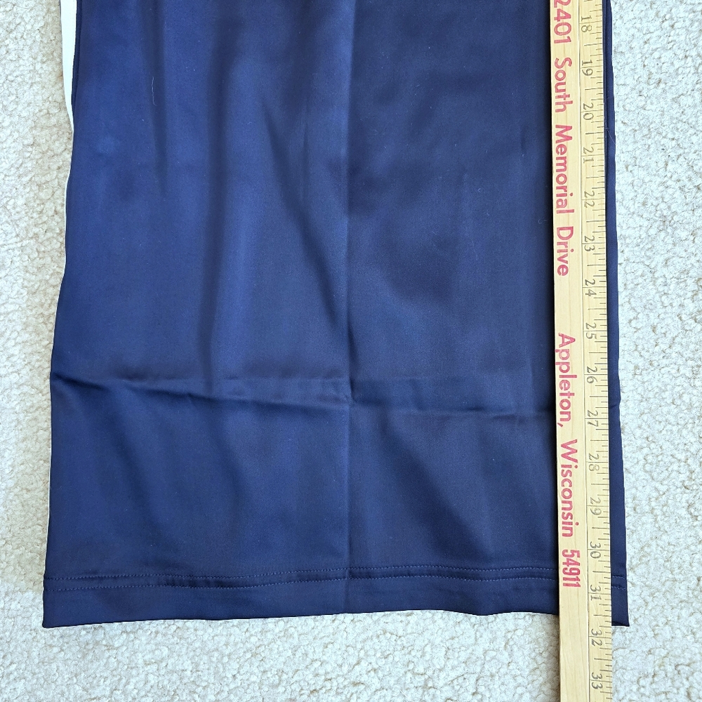 Adidas Adicolor Satin Wide-Leg Track Pants - NWT Night Indigo Size 6 - Picture 9 of 15